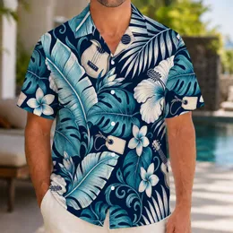 Tropical Banana Leaf And Hibiscus Resort Style For Beach Vacation And Cruise Wear Hawaiian Shirt