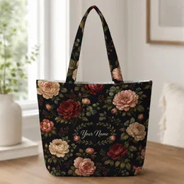 Vintage Rose Peony Floral For Autumn Travel, Weekend Getaways And Holiday Gifts For Women Quilted Tote Bag