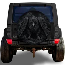 Black Raven Gothic Wildlife For Dark Road Trip Style And Outdoor Adventure Lovers Spare Tire Cover