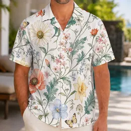 Vintage Watercolor Wildflowers For Beach Vacations And Resort Getaways For Women Hawaiian Shirt