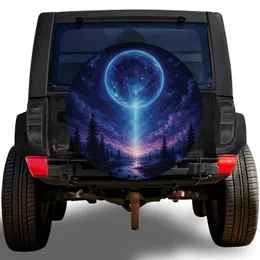 Blue Planet Forest Valley Night Sky For Camping Adventure And Overland Travelers Spare Tire Cover