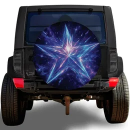 Radiant Crystal Star Cosmic Aurora For Night Driving And Adventure Travel Vehicle Style Spare Tire Cover