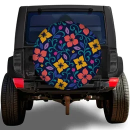 Colorful Abstract Floral Kaleidoscope For Road Trips And Outdoor Adventure Vehicles Spare Tire Cover