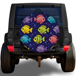 Colorful Tropical Fish Underwater Ocean Decor For Beach RV SUV Adventure Travelers Spare Tire Cover
