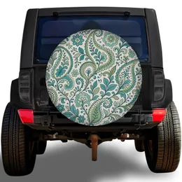 Vintage Botanical Paisley Motifs For Jeep Travel And Outdoor Road Adventure Lovers Spare Tire Cover
