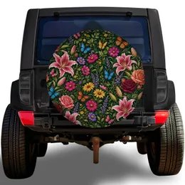 Wildflower Butterfly Garden For Camping Adventures, RV Travelers And Nature Lovers Spare Tire Cover