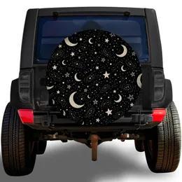 Celestial Moon And Star Night Sky For Camping Jeeps, Travel And Off Road Adventure Lovers Spare Tire Cover