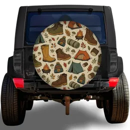Vintage Camping Gear For RV Adventures, Hiking Trips And Outdoor Travel Enthusiasts Spare Tire Cover