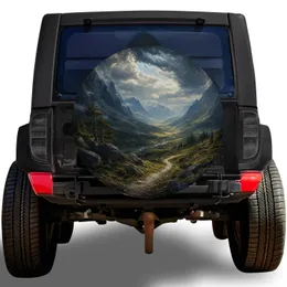 Alpine Valley Mountain Trail For Camping And Off Road Adventure SUV Travel Enthusiasts Spare Tire Cover