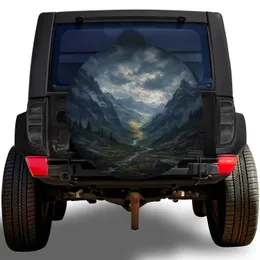 Stormy Alpine Valley Mountain Scenery For Camping And Off Road Adventure Vehicles Spare Tire Cover