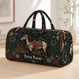 Vintage Western Appaloosa Horse Getaway Companion For Rodeo And Ranch Lovers Quilted Weekend Bag