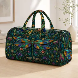 Dragonfly Motif for Weekend Escapes and Nature Loving Travelers Alike Quilted Weekend Bag
