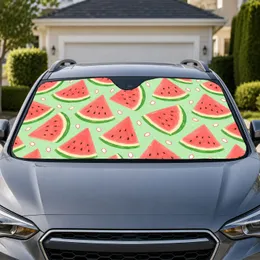 Watermelon Slices on Mint Green for Summer Road Trips and Fruit Loving Car Drivers Car Sunshade