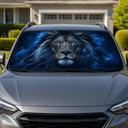 Blue Eyed Lion Arctic Night UV Protection For Cool Car Road Trips And Wildlife Lovers Car Sunshade