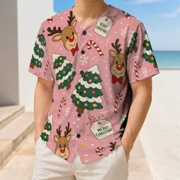 Retro Smiling Reindeer Candy Cane Christmas Holiday Gift For Winter Sports Fans Baseball Jersey