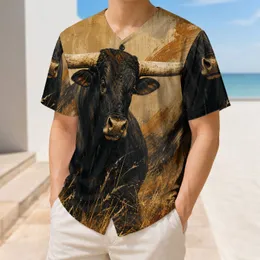 Vintage Black Bull Western Ranch Style for Rodeo Fans, Farmers and Country Music Lovers Baseball Jersey