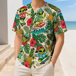 Tropical Alien Hawaiian Aloha Style For Beach Vacation Parties And Summer Travel Baseball Jersey