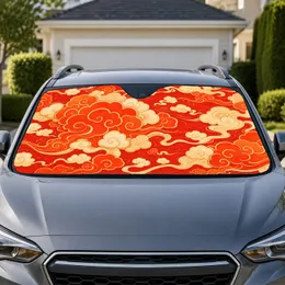 Auspicious East Asian Cloud Motif For Festive Driving And Lunar New Year Celebrations Car Sunshade