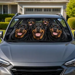 Five Rottweiler Dogs Riding Together For Dog Lover Road Trips And Daily Commutes Car Sunshade