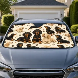 Black And Tan Dachshunds With Paws For Dog Lovers On Daily Commutes And Weekend Road Trips Car Sunshade