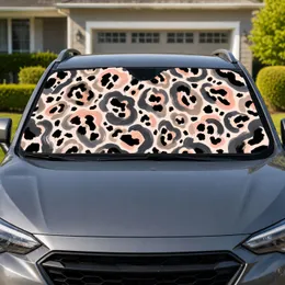 Leopard Spot Animal Style UV Protection For Fashion Forward Drivers And Commuters Car Sunshade