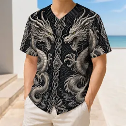Mirrored Ivory Asian Dragons For Baseball Practice, Team Training And Streetwear Style Baseball Jersey