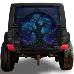 Ancient Guardian Tree Night Sky Fantasy Adventure Gift For Nature Loving Drivers Spare Tire Cover