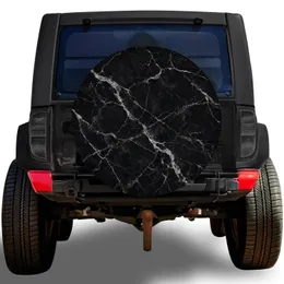 Black Marble Stone Look For Road Trips, Camping And Outdoor Travel SUV RV Owners Spare Tire Cover