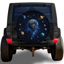 Celestial Earth Orbit Map For Stargazing Road Trips Jeep SUV RV Adventure Lovers Spare Tire Cover