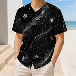Silver Galaxy Stars Night Sky Athletic Look For Sports Fans, Night Games And Daily Wear Baseball Jersey