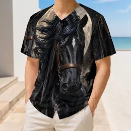 Glossy Black Horse Moonlit Equestrian Look for Riding Events and Western Style Fans Baseball Jersey