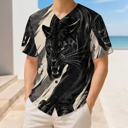 Snarling Black Panther With Ivory Speed Slashes Athletic Streetwear for Sports Fans Baseball Jersey