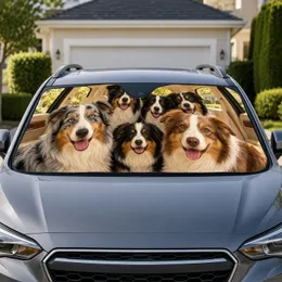 Six Australian Shepherd And Border Collie Dogs For Happy Family Road Trips Pet Lovers Car Sunshade