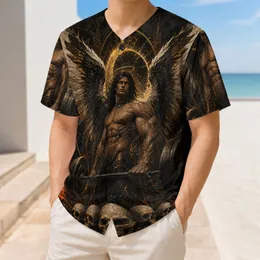 Celestial Warrior Angel Wings Gothic Gym Streetwear For Dark Fantasy Workouts Baseball Jersey