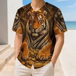 Bengal Tiger Over Gold Coins Vintage Athletic Streetwear For Game Day Enthusiasts Baseball Jersey