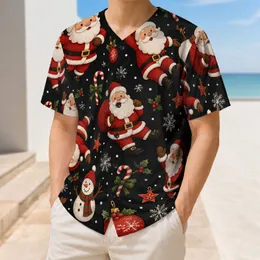 Santa Claus Snowman Holiday Motifs For Christmas Parties And Festive Family Gatherings Baseball Jersey