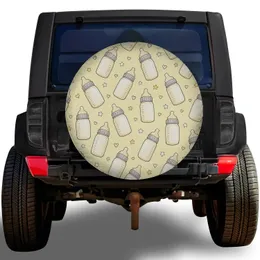 Baby Bottles Hearts And Stars For Nursery Road Trips And Family Vehicle Travel Decor Spare Tire Cover