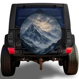 Alpine Mountain Storm Landscape For Outdoor Adventure RV And Camper Trail Travel Spare Tire Cover