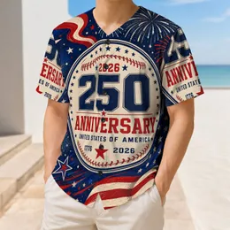 Patriotic 250th Anniversary American Crest for July 4th Celebrations and Sports Fans Baseball Jersey