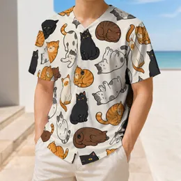 Playful Cartoon Cats For Cozy Everyday Wear And Casual Outings Cat Lover Gift Idea Baseball Jersey