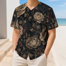 Vintage Gothic Rose Florals For Dark Academia Game Day Style For Men And Women Baseball Jersey
