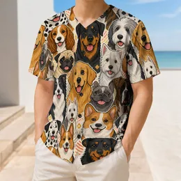 Friendly Dog Portrait Collage for Game Day, Tailgates and Casual Streetwear Dog Lovers Baseball Jersey