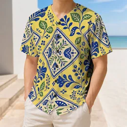 Cobalt Folk Floral Medallions for Summer Festivals, Garden Parties and Casual Wear Baseball Jersey