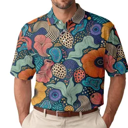 Maximalist Botanical Floral Motifs For Resort Wear, Festivals And Creative Everyday Style Men's Polo Shirt