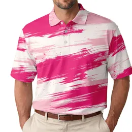 Magenta Brush Stripe Abstract For Bold Everyday Style Women's Streetwear Wardrobe Men's Polo Shirt