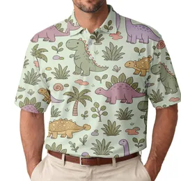 Friendly Dinosaur Garden Casual Weekend Outfit For Men And Women Men's Polo Shirt
