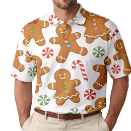 Gingerbread Cookies Candy Canes Peppermints For Christmas Parties And Holiday Gifts Men's Polo Shirt