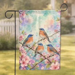 Spring Songbirds on Blooming Branches for Porch and Yard Decor for Bird Lovers Home Garden Flag