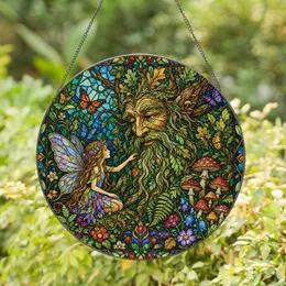 Woodland Guardian Stained Glass Window Accent for Cozy Cabins and Forest Homes Stained Glass Suncatcher
