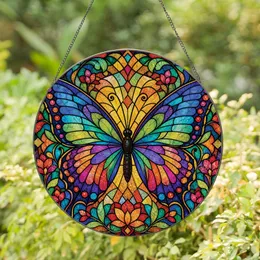 Majestic Butterfly Stained Glass Window Accent for Boho Home and Gift Giving Decor Stained Glass Suncatcher